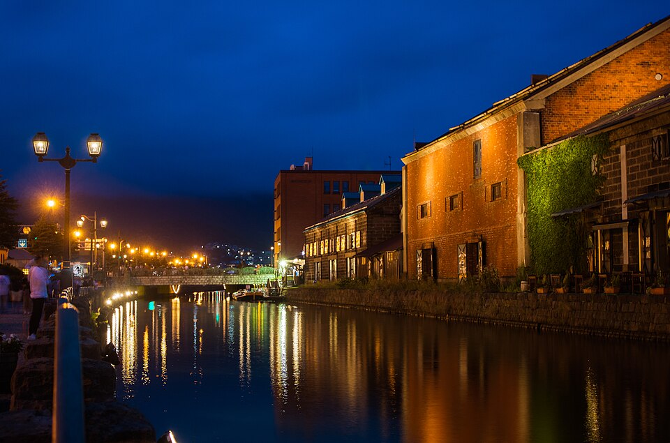 Canal de Otaru al anochecer